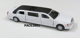 White Diecast Lincoln Town Car Stretch Limousines with Pullback Action