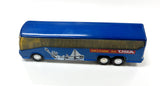 Blue Diecast Coach Bus with Pullback Action 5.75" Long