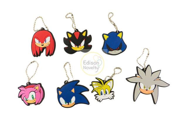 Sonic the Hedgehog Soft Touch Keychain Charms Set of 7