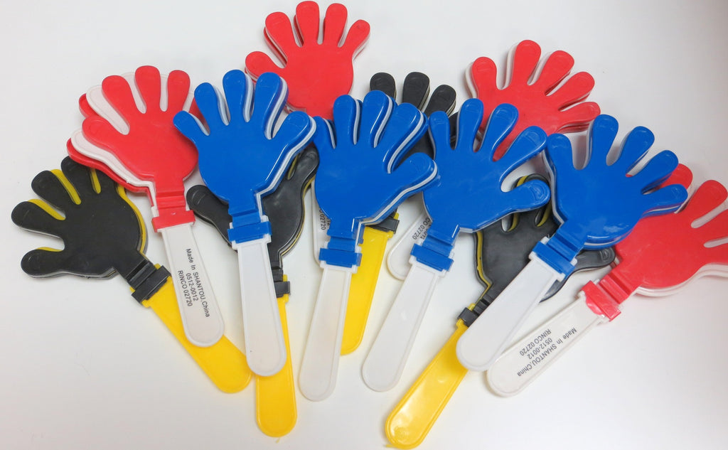 4 Hand Clappers - Assorted Colors (Dozen)