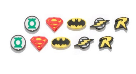 Ten (10) DC Comics Logo Pencil Topper Erasers
