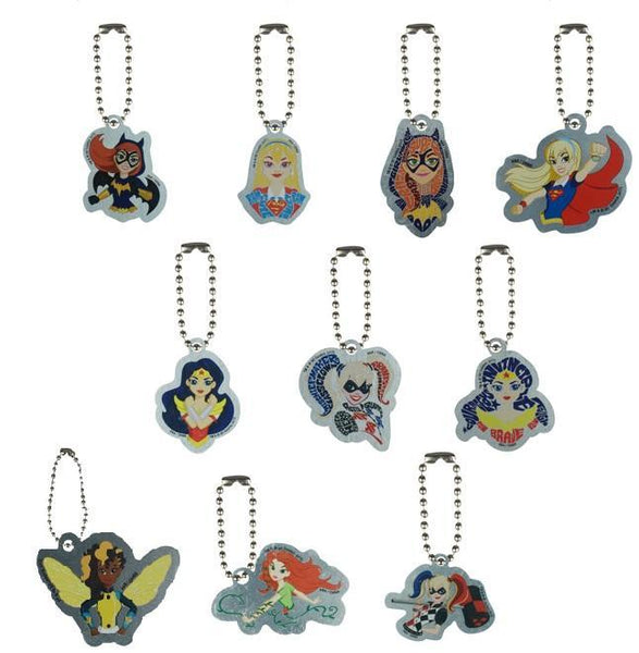 DC Comic Super Hero Girls Metal Tags with Short Chains (1 Dozen)