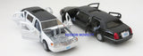 Set of 2 Lincoln Town Car Stretch Limousines Diecast Cars with Pullback Action