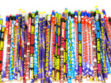 One Gross 144 Motivational Pencil Assortment 7.5" Long
