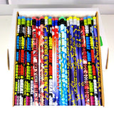One Gross 144 Motivational Pencil Assortment 7.5" Long