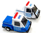 Set of 2 NYC Police 3 Wheel Scooter Diecast with Pullback Action (Blue & White)
