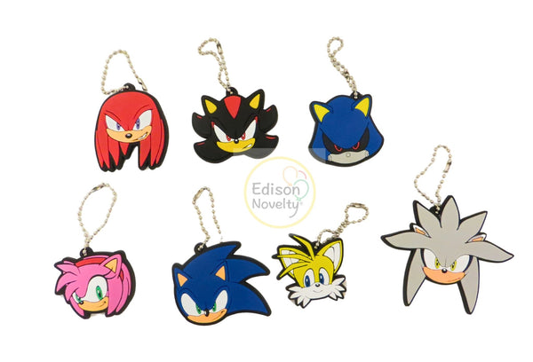 Sonic the Hedgehog Soft Touch Keychain Charms Set of 7