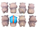 2 Inches Squishy Happy Hippos Figures in Assorted Styles (8 per order)