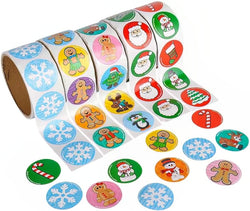 Holiday Sticker Roll Assortment (5 Rolls of 100 Stickers)