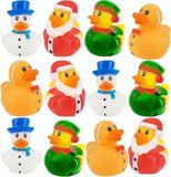 One Dozen Holiday Christmas Rubber Duckies