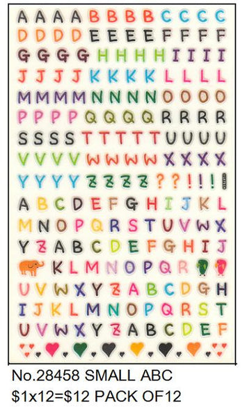 Small Alphabet Stickers – Edison Novelty