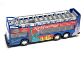Blue Diecast New York City Sightseeing Bus with Pullback Action