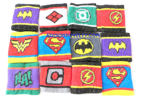 One Dozen Children DC Comic Logo Wristbands 2.75"