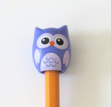 Rubber Owl Pencil Toppers (15)