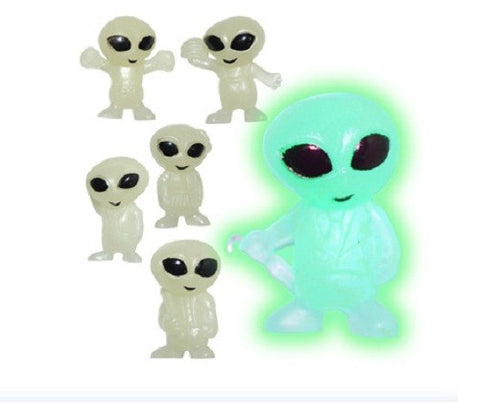 Tiny Glow in the Dark Aliens Lot of 20