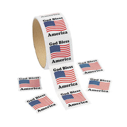 God Bless America Sticker Roll (100 Stickers)