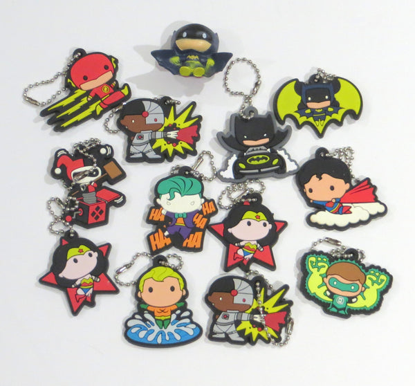 DC Comics Chibi Style Soft Touch Keychain Charms One Dozen and Minifigure