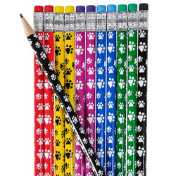 Paw Print Pencils (1 Dozen) Assorted Colors
