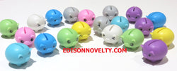 Mini Rubber Pigs Assorted Colors (20)