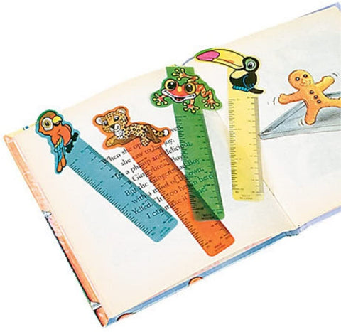 Rainforest Friends Ruler and Bookmarks for Kids - 48 per order