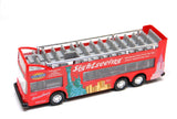Red Diecast New York City Sightseeing Bus with Pullback Action