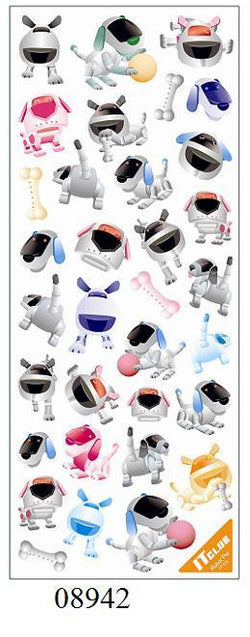 Robot Dog Japanese Sticker Sheet