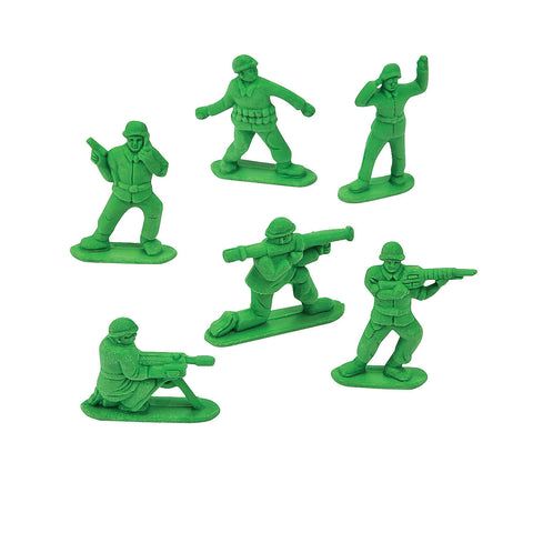 One Dozen (12) Toy Soldiers Erasers